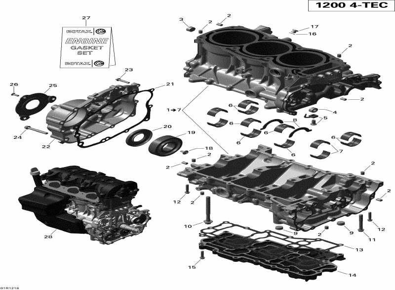 �������� BRP SkiDoo Renegade X & Adrenaline 1200 XR, 2012 ������ - Engine Block