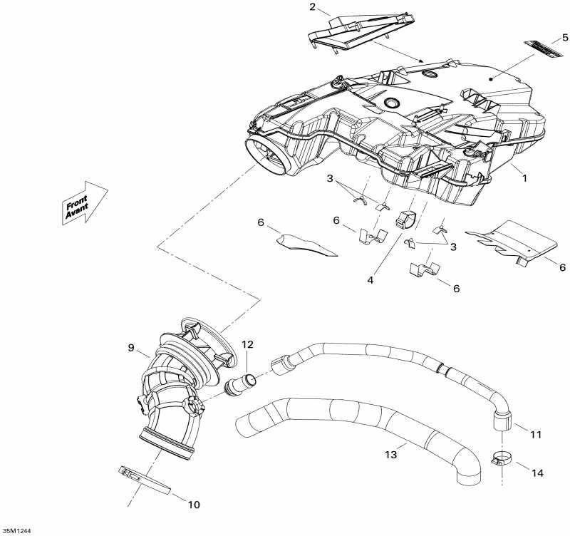 ski-doo  Skandic SWT 600 ACE (4-strokes), 2012 - Air Intake System