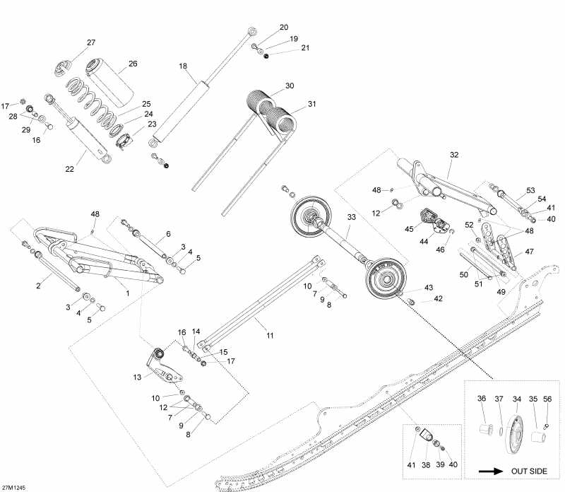 snowmobile Skidoo Skandic SWT 600 H.O. E-TEC, 2012  - Front Arm