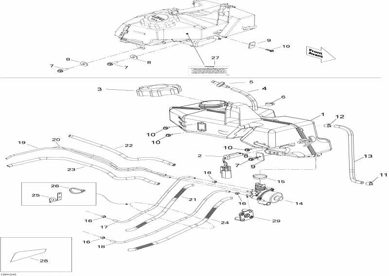 snowmobile SKIDOO  Skandic SWT 600 H.O. E-TEC, 2012 - Oil System