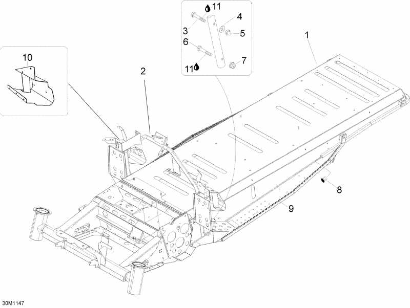  Ski Doo  Skandic SWT V800 YetiII, 2012 - Frame