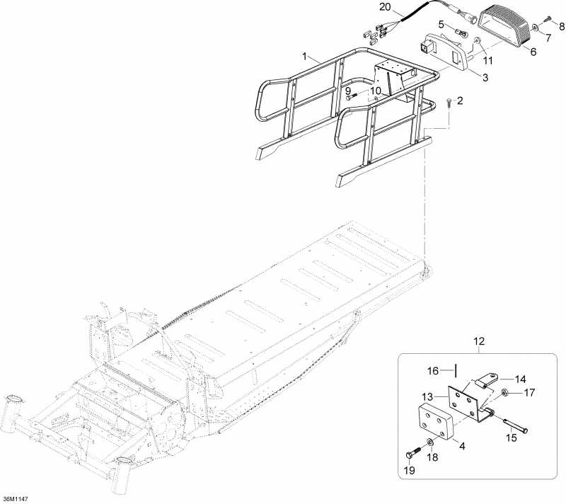 snowmobile Skidoo  Skandic SWT V800 YetiII, 2012 - Luggage Rack