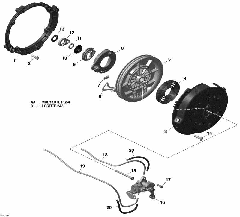  Skidoo Skandic WT 550F XU, 2012  - Rewind Starter