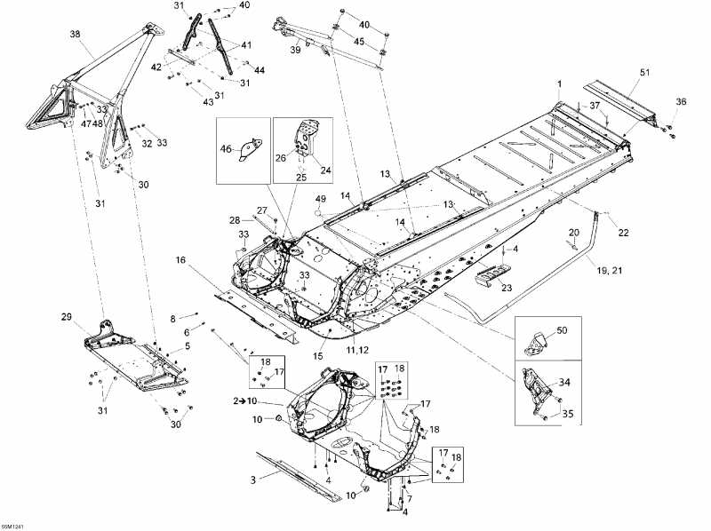   Skandic WT 550F XU, 2012  - Frame And Components