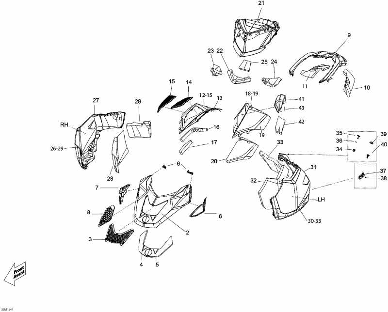  Skidoo Skandic WT 550F XU, 2012  - Hood