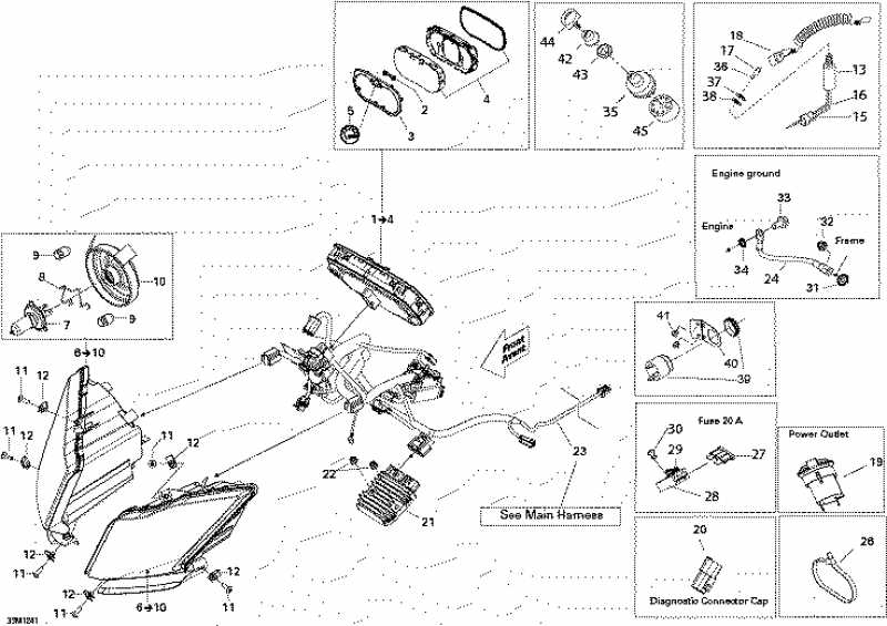 snowmobile Skidoo Skandic WT 550F XU, 2012 - ��������� System