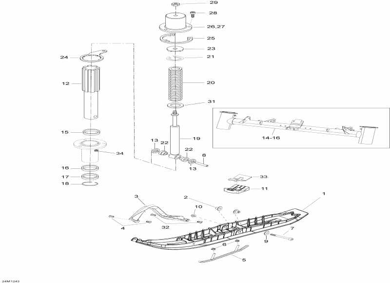   Skandic WT 600 ACE (4-strokes), 2012 - Front Suspension And Ski