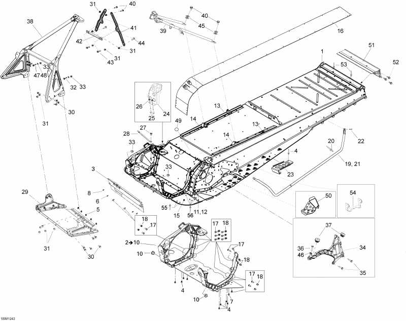 Ski-doo  Skandic WT 600 ACE (4-strokes), 2012 - Frame And Components