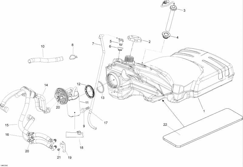  Skidoo Skandic WT 600HOETEC XU, 2012 - Fuel System