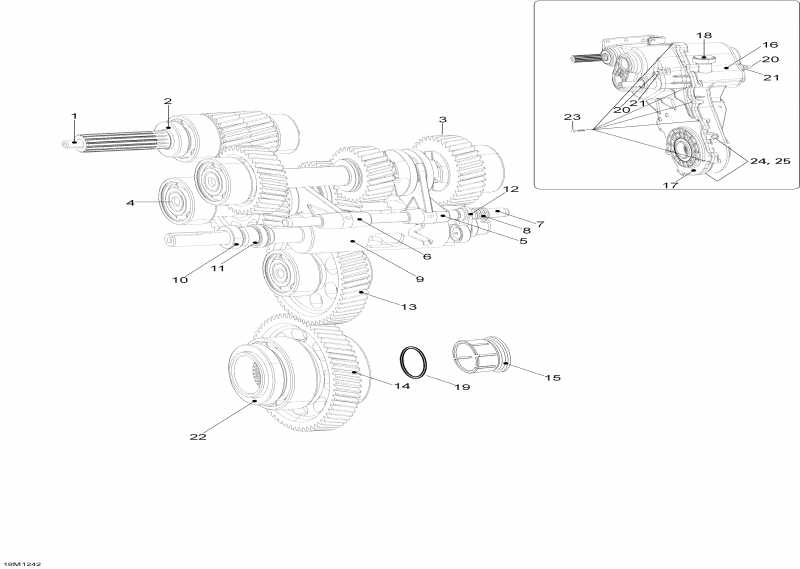  ski-doo  Skandic WT 600HOETEC XU, 2012 - Transmission