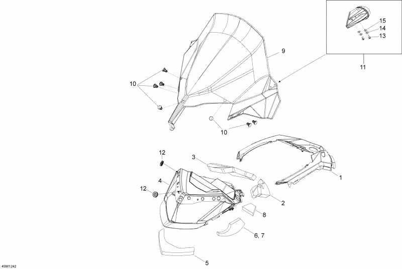 snowmobile ski-doo Skandic WT 600HOETEC XU, 2012 -    Console