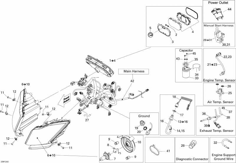 snowmobile SKIDOO Skandic WT 600HOETEC XU, 2012 - Electrical System