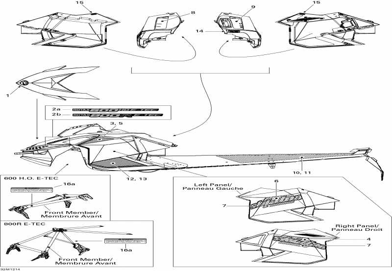  Skidoo Summit SP 600HO E-TEC, 2012  - Decals 600hoetec