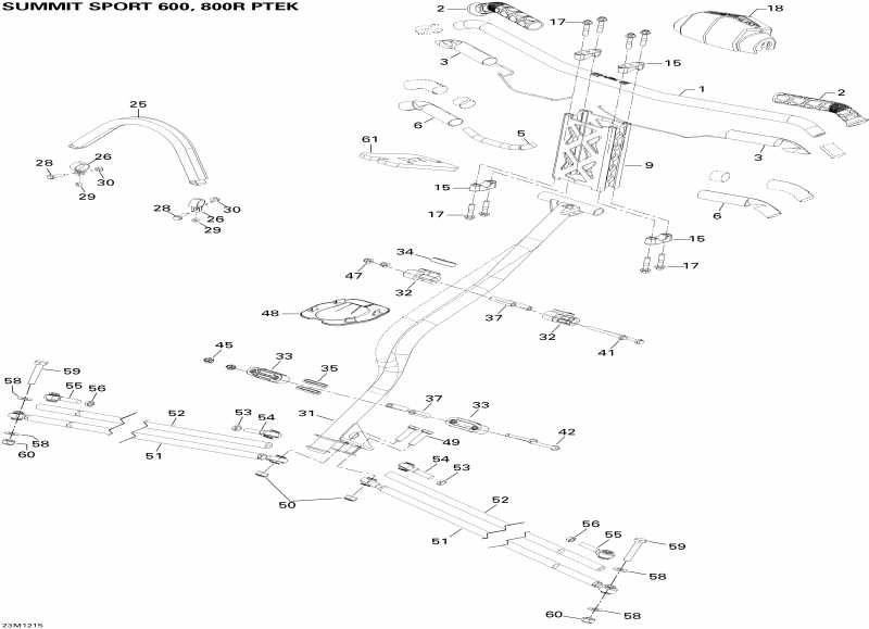 snowmobile ski-doo  Summit SPORT 800R P-TEK, 2012 -  