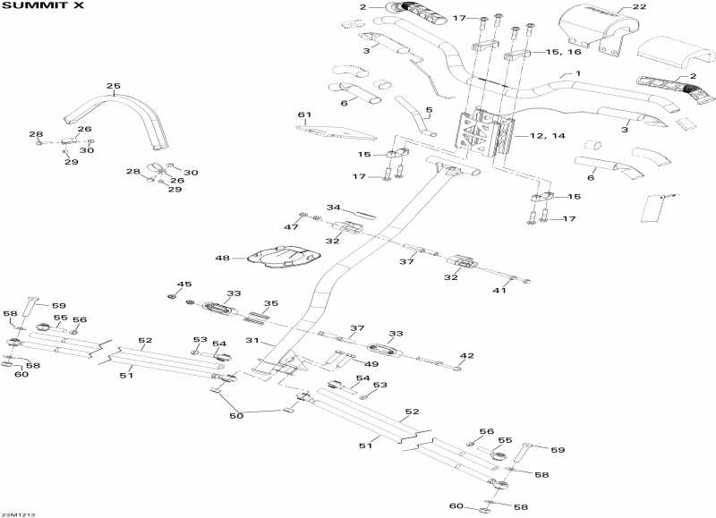 snowmobile   Summit X 800R E-TEC, 2012 - Steering