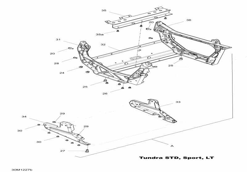 Ski Doo  Tundra STD & Sport & LT 550F XP-LTS, 2012 - Frame E Module