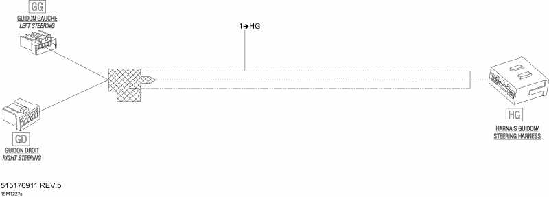 BRP SkiDoo Tundra STD & Sport & LT 550F XP-LTS, 2012 - Steering Wiring Harness Std