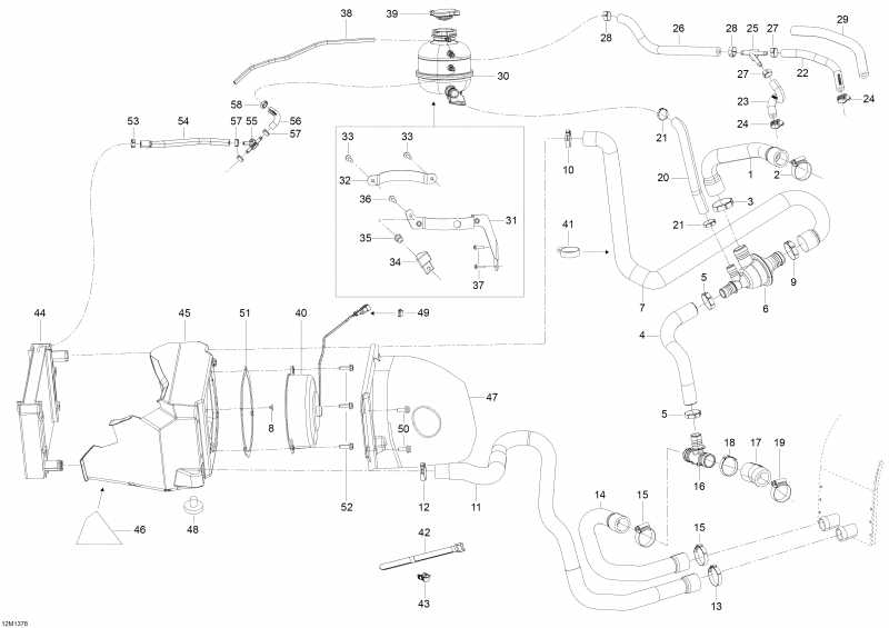  Skidoo Skandic SWT 600HOETEC XU, 2013 - Cooling System