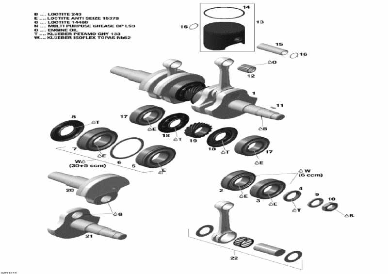  Ski-doo Skandic SWT 600HOETEC XU, 2013  - Crankshaft