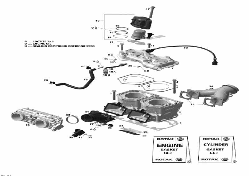  ski-doo  Skandic SWT 600HOETEC XU, 2013 - Cylinder Head
