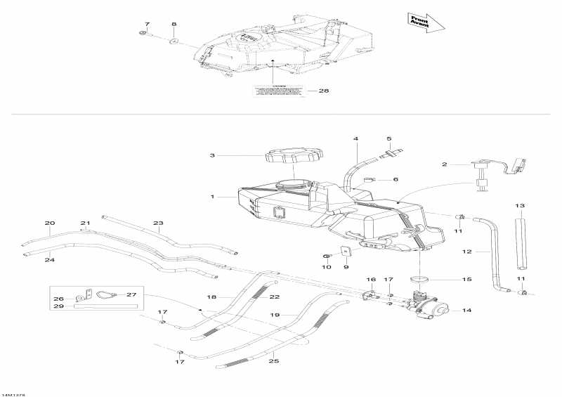 snowmobile Ski Doo Skandic SWT 600HOETEC XU, 2013  - Oil System