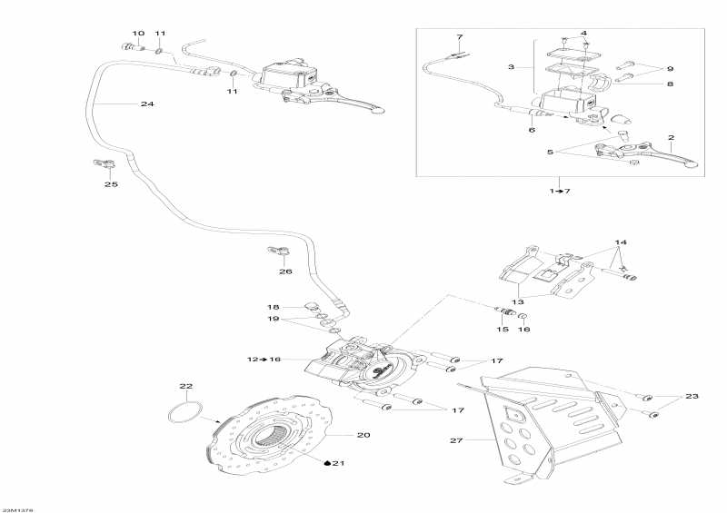 ski-doo ������ Skandic SWT 600HOETEC XU, 2013 - Brakes