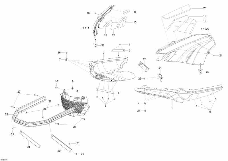 snowmobile BRP Skandic SWT 600HOETEC XU, 2013 ������ - Bottom Pan