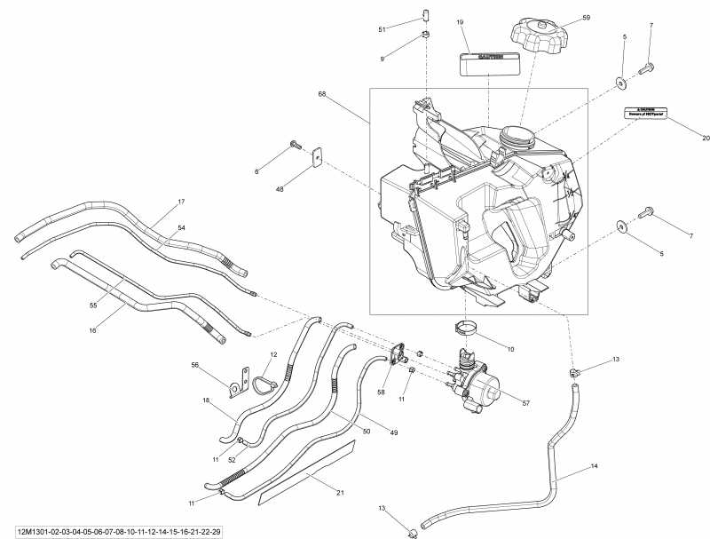  Skidoo SUMMIT SP 800RE XM, 2013  - Oil System