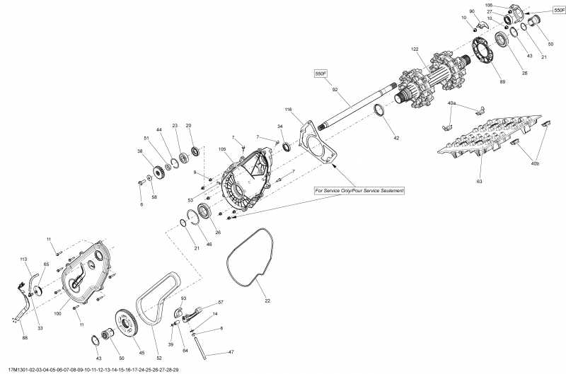  ski-doo SUMMIT SP 800RE XM, 2013  - Drive System