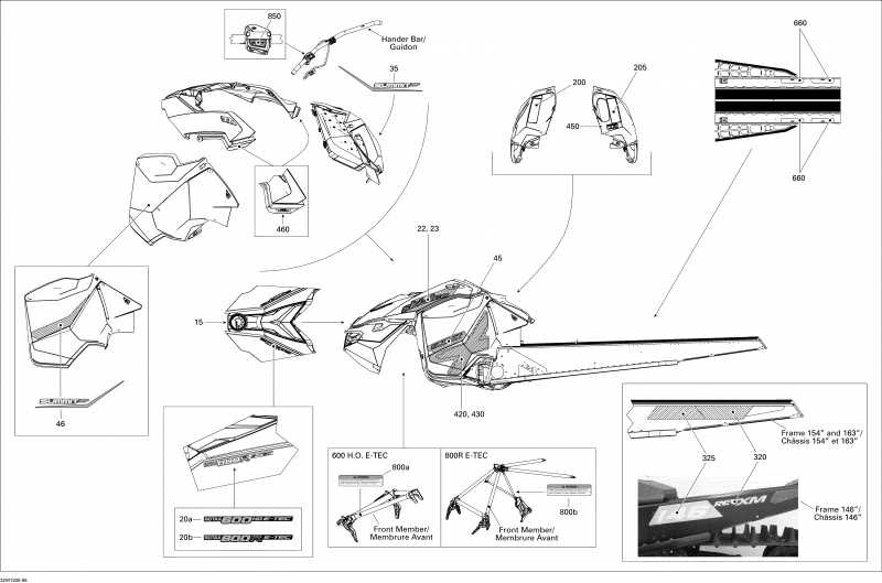 Ski Doo SUMMIT SP 800RE XM, 2013  - Decals