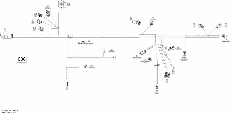 Ski Doo SUMMIT SPORT 600, 2013  - Electrical Harness Main 600