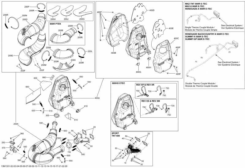  SUMMIT X 800RE XM, 2013 - Exhaust System
