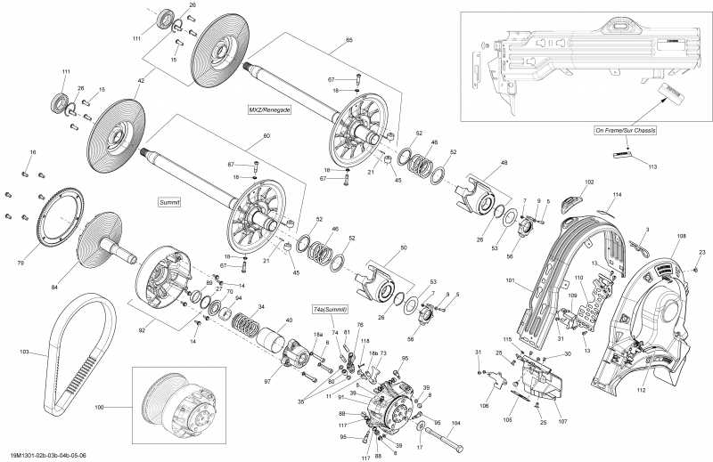 snowmobile SKIDOO - Pulley System