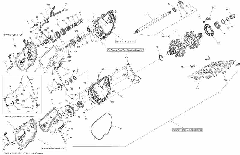 �������� BRP SkiDoo ������ TUNDRA LT 600 ACE (4-TEMPS) XP, 2013 - Drive System