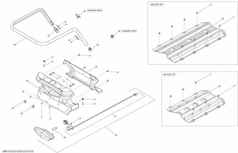  Ski-doo TUNDRA LT 600 ACE (4-TEMPS) XP, 2013  - Luggage Rack