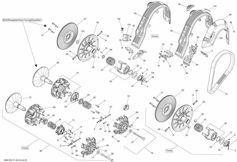  Skidoo  TUNDRA SPORT 600 ACE (4-TEMPS) XP, 2013 - Pulley System