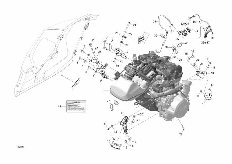 Skidoo - Engine And Engine Support