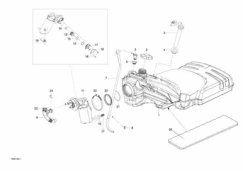 snowmobile  EXPEDITION LE 1200 XU, 2014 ������ - Fuel System
