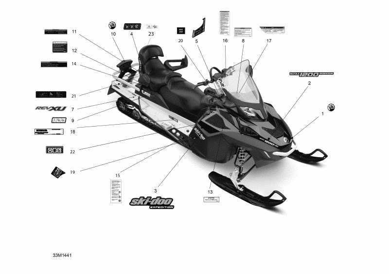  Skidoo EXPEDITION LE 1200 XU, 2014  - Decals