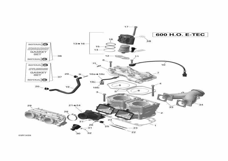  Ski-doo EXPEDITION LE 600HOE, XU, 2014  - Cylinder Head