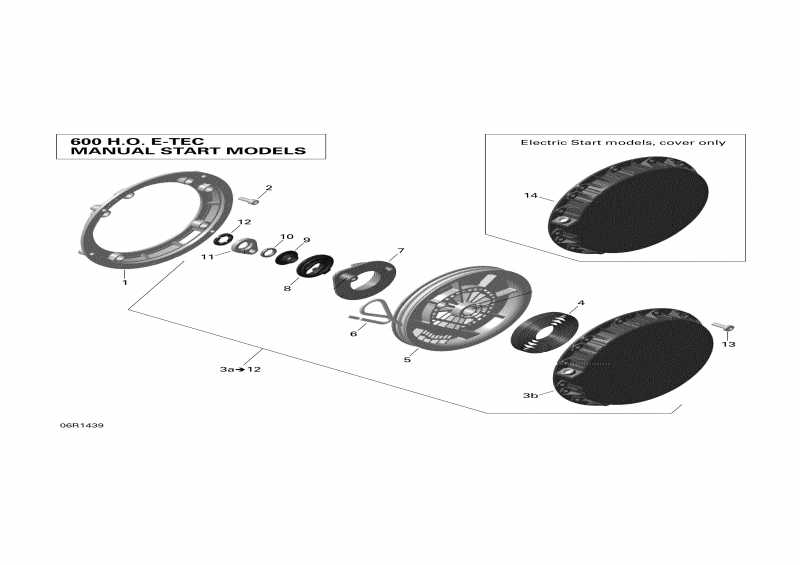 snowmobile  EXPEDITION LE 600HOE, XU, 2014 - Rewind Starter