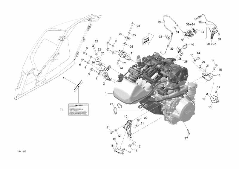 snowmobile - Engine And Engine Support