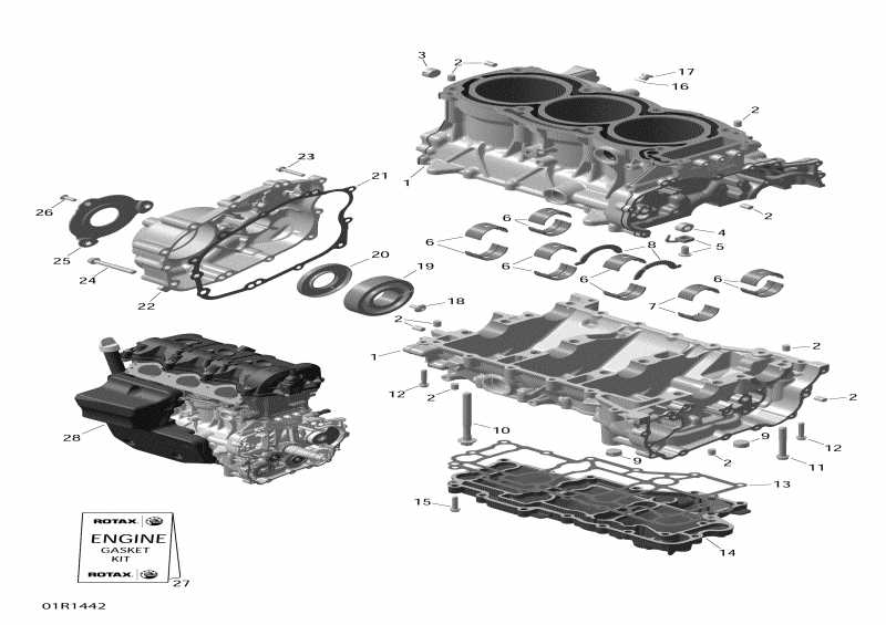 Skidoo  EXPEDITION SE 1200 XU, 2014 - Engine Block