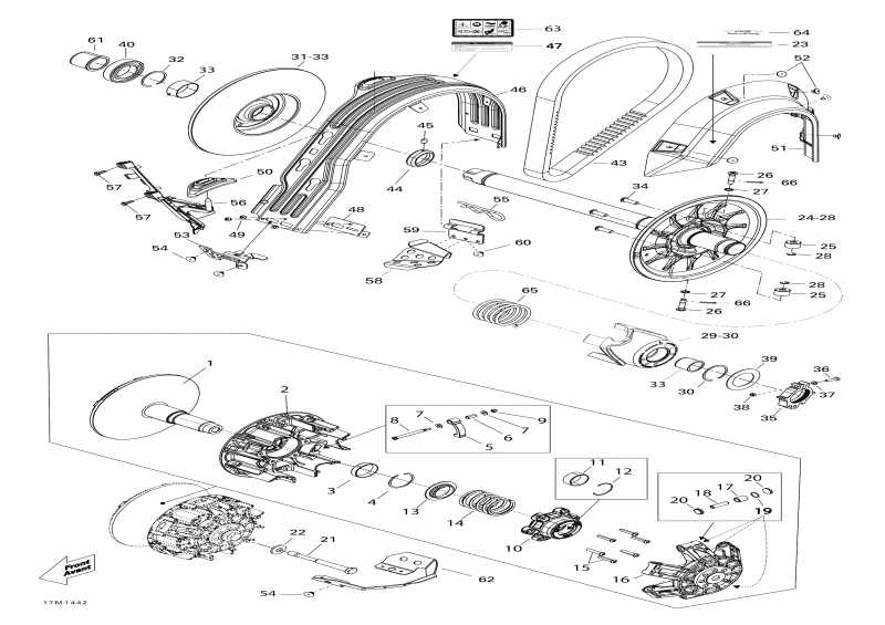 snowmobile ski-doo EXPEDITION SE 1200 XU, 2014 - Pulley System