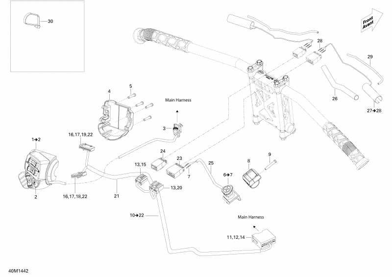 EXPEDITION SE 1200 XU, 2014 - Steering Wiring Harness