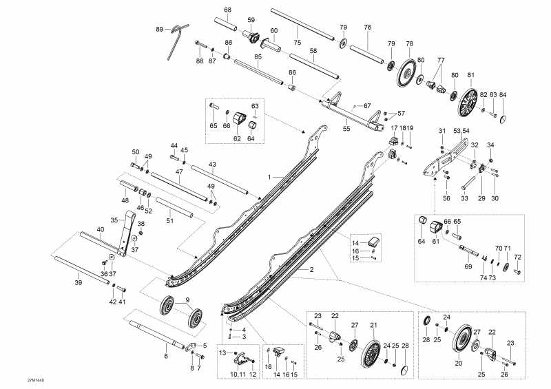 snowmobile SKIDOO - Rear Suspension A