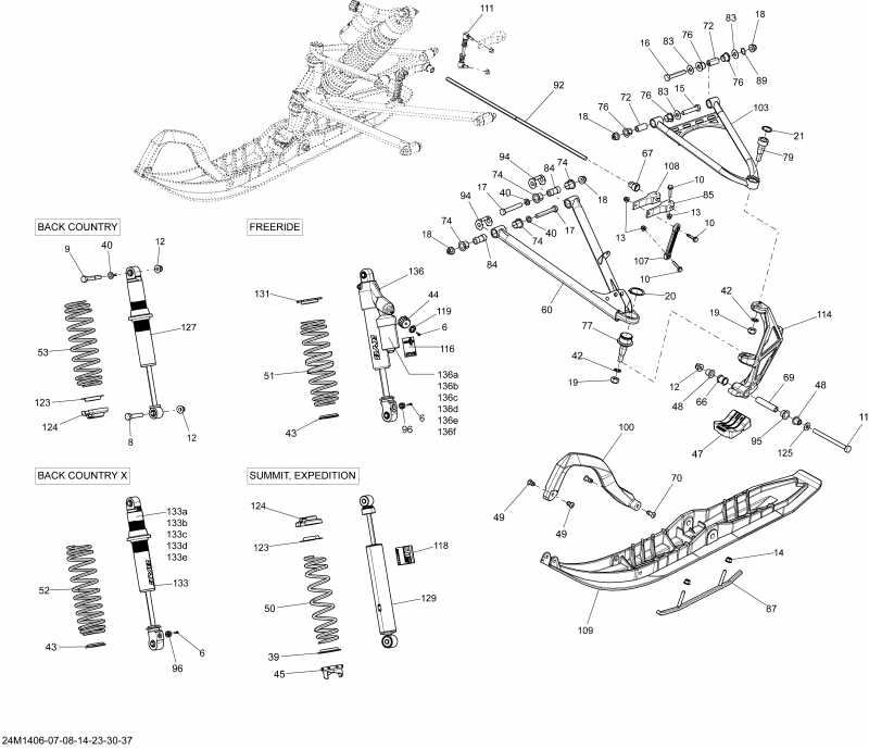 ski-doo  EXPEDITION SPORT 550F XP, 2014 - Front Suspension And Ski