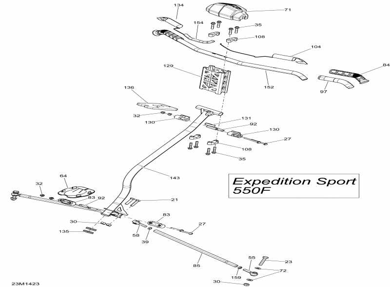 snowmobile Skidoo EXPEDITION SPORT 550F XP, 2014  - Steering