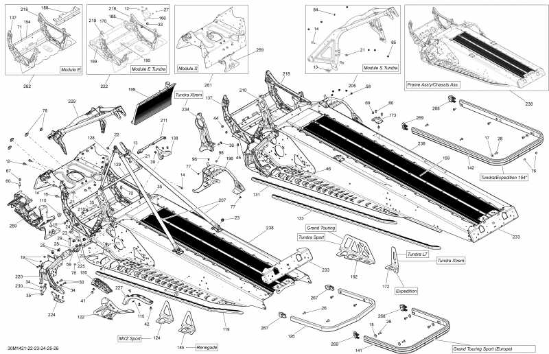 snowmobile ski-doo  EXPEDITION SPORT 550F XP, 2014 - Frame