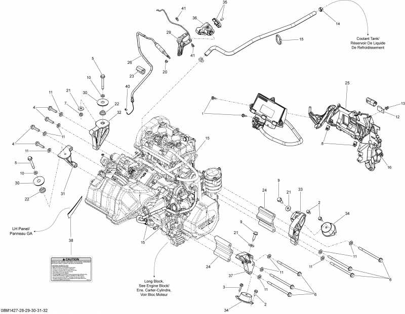 SKIDOO - Engine And Engine Support